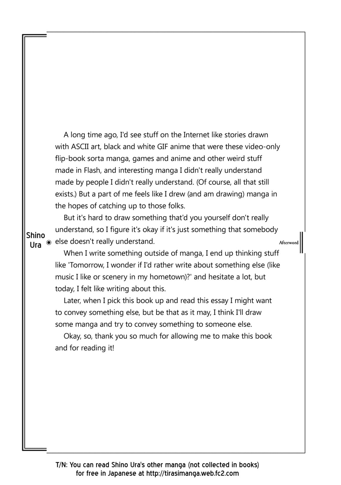 To the Tray, Spilt Water. To the Tray, Not Returning. (Water in the Past) page 28